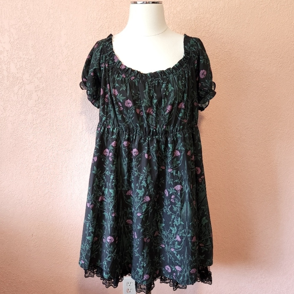Dolls Kill Widow Ivy Herbal Magic Goth Mini Dress